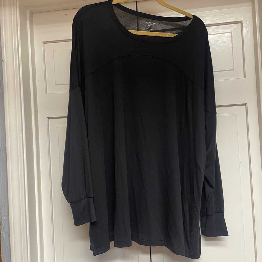 Old Navy Black Long Sleeve Women's Top